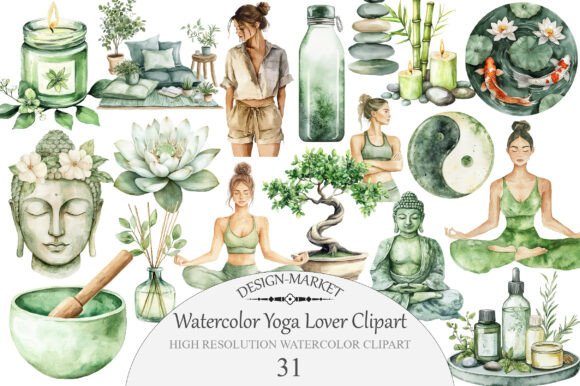 Download Watercolor Yoga Lover Clipart - Art Collection