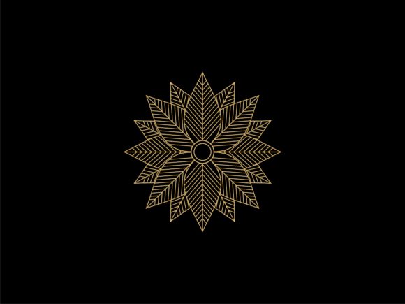 Download Circle Leaf Mandala Line Art Vector - Art Collection