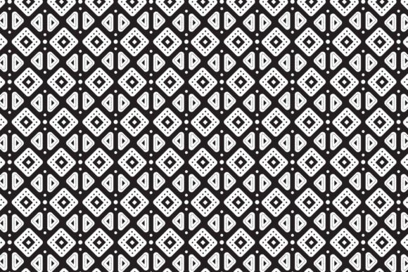 Download Black White Ethnic Square Pattern - Pattern Collection