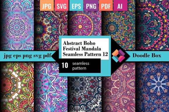 Download Abstract Mandala Seamless Pattern Vol.12 - Pattern Collection