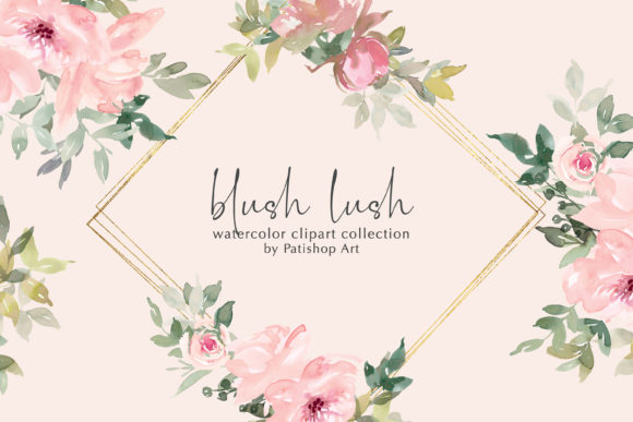 Download Blush Lush Watercolor Floral Clip Art Co - Art Collection