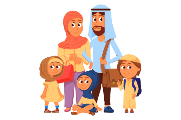 Download Muslim Family Characters. Islamic Parent - Islamic Collection