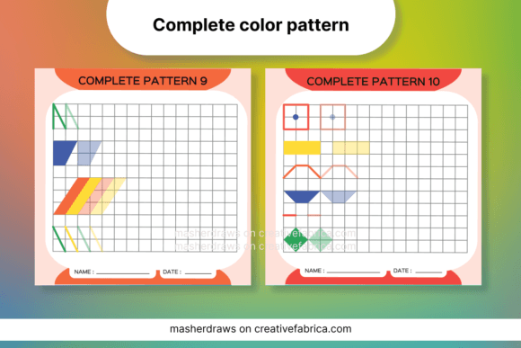 Download Kids Activity Tracing Color Pattern 9-10 - Pattern Collection