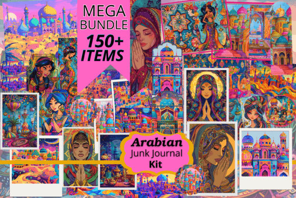 Download Arabian Junk Jounal Kit Oriental Party - Art Collection