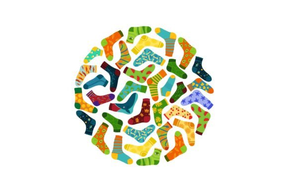 Download Circular Pattern with Different Socks Ve - Pattern Collection
