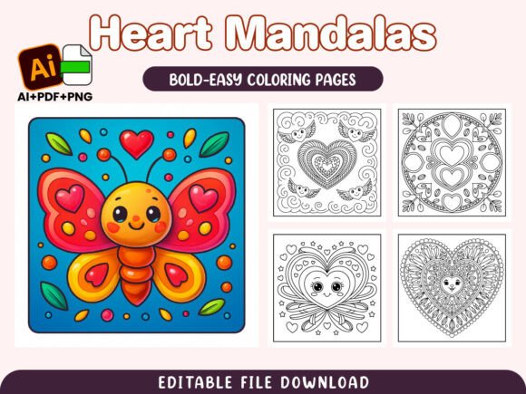 Download Heart Mandalas Intricate Coloring Pages - Art Collection