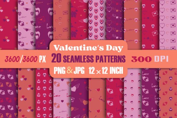 Download Seamless Patterns-jpeg  Valentine's Day - Pattern Collection
