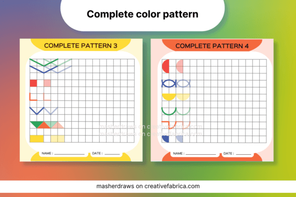 Download Kids Activity Tracing Color Pattern 3-4 - Pattern Collection