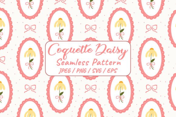Download Vintage Coquette Daisy Flower Pattern - Pattern Collection