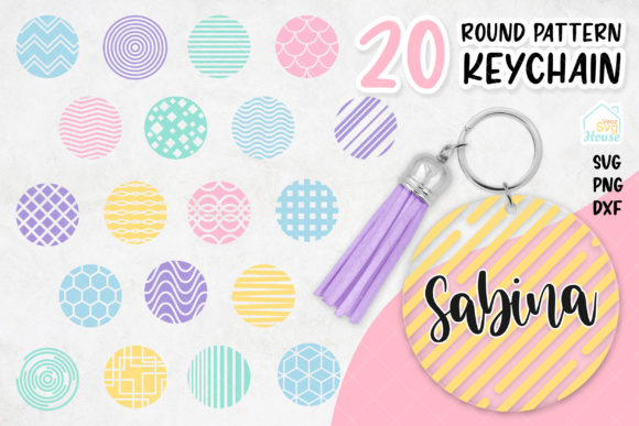 Download Round Pattern Keychain Svg Bundle - Pattern Collection