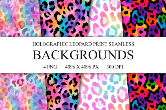 Download 4 Leopard Print Seamless Patterns PNG - Pattern Collection
