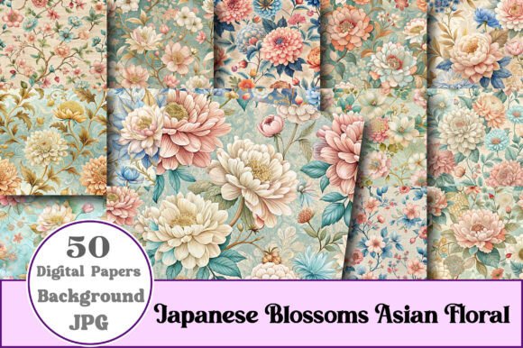 Download Japanese Blossoms Asian Floral Patterns - Pattern Collection