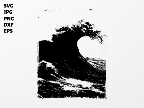 Download Great Wave Art SVG for Cricut - Art Collection