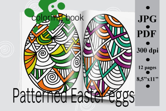 Download Patterned Easter Eggs Coloring Book PDF - Pattern Collection