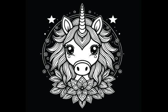 Download Cartoon Unicorn Cute Mandala Drawing - Art Collection