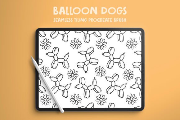 Download Balloon Dogs Procreate Pattern Brush - Pattern Collection