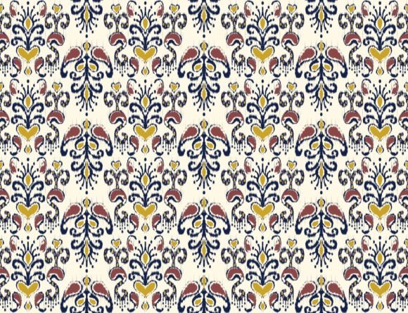 Download Ikat Paisley Floral Colorful Pattern - Pattern Collection