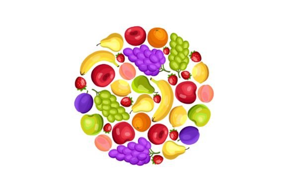 Download Circular Pattern with Different Fruits V - Pattern Collection
