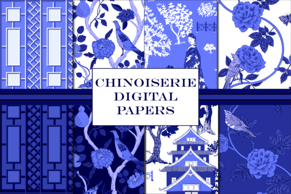 Download Blue and White Asian Designs Patterns - Pattern Collection