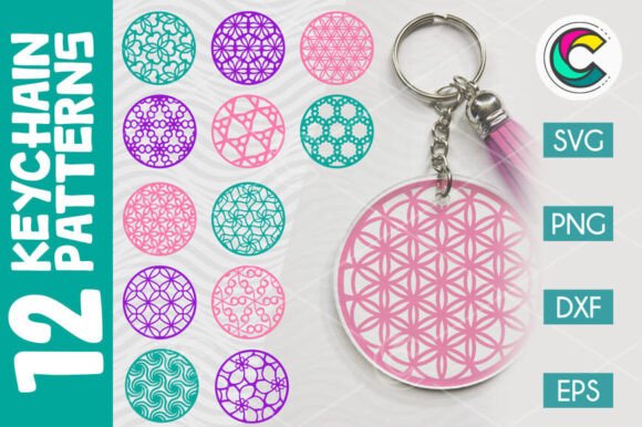 Download Keychain Round Pattern SVG Bundle - Pattern Collection