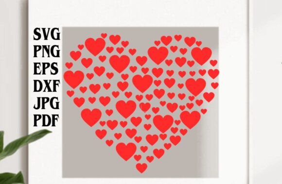 Download Heart Made of 100 Hearts Valentines Day - Art Collection