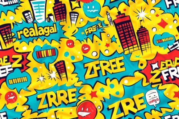 Download Pattern with Bright Colors and Speech - Pattern Collection