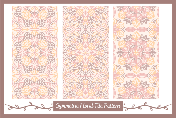 Download Geometric Symmetric Floral Tile Patterns - Symmetric Collection