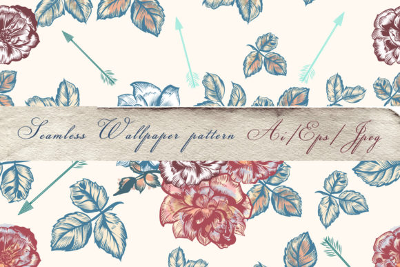 Download Fashion Bohemian Pattern Arrows, Roses - Pattern Collection
