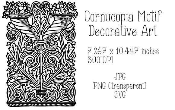 Download Cornucopia Motif Decorative Art - Art Collection