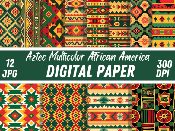 Download Aztec Multicolor African America Pattern - Pattern Collection