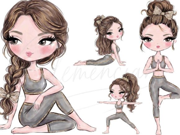 Download Yoga Girl Clipart PNG Fitness Girl - Art Collection