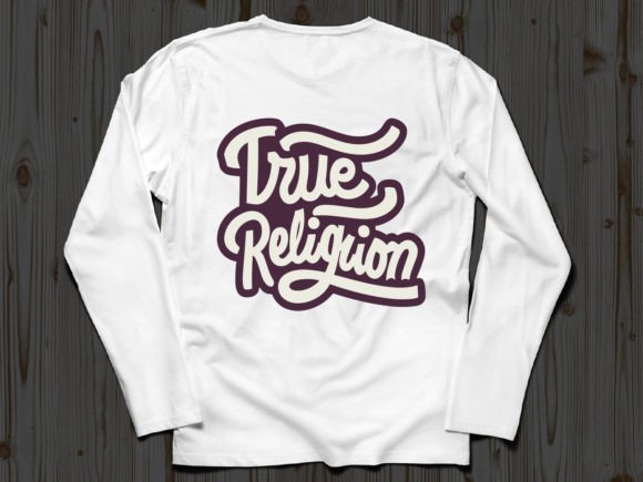 Download True Religion Typography T-Shirt Design - Typography Collection