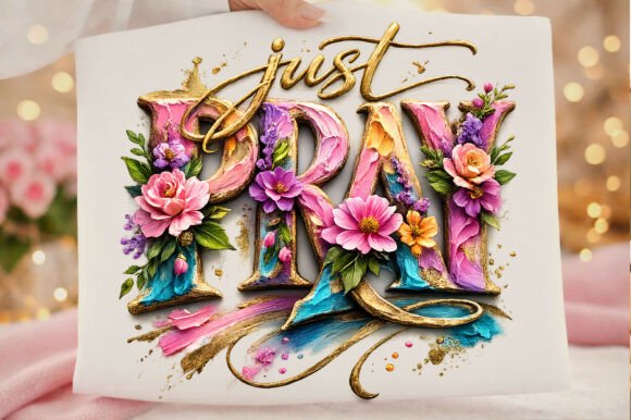 Download Just Pray Floral Typography Inspirationa - Typography Collection